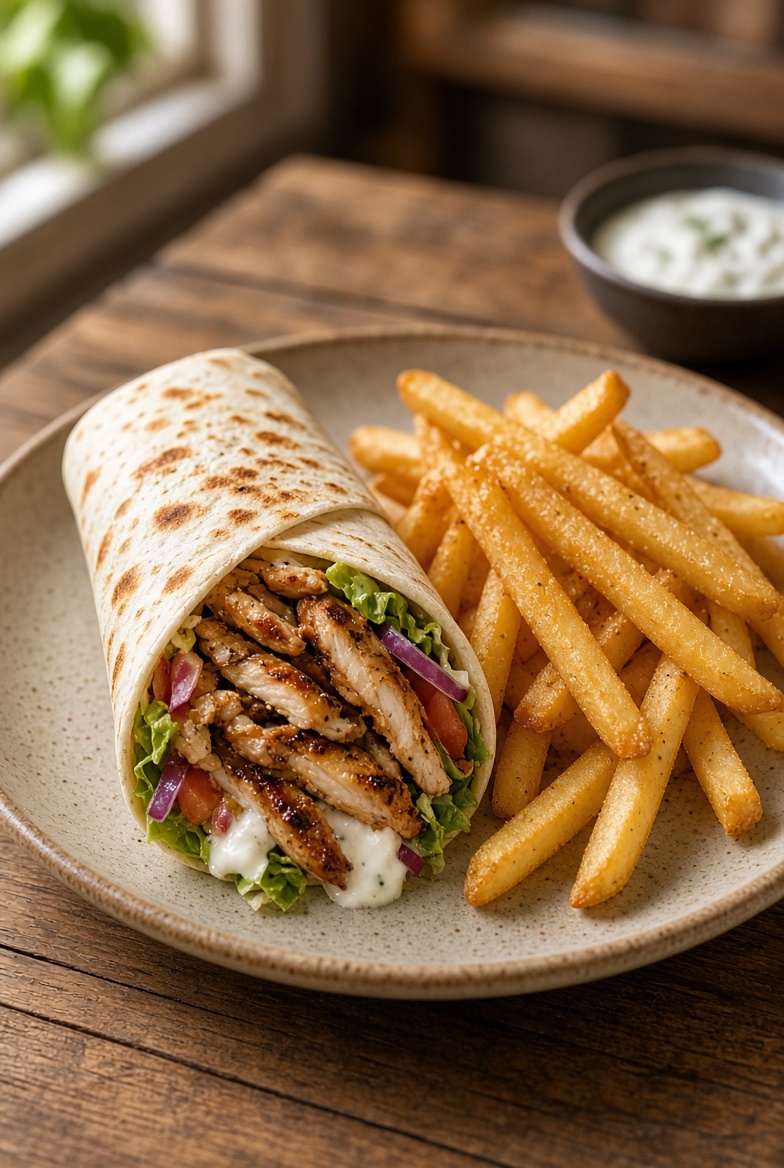 Küçük dürüm shawarma